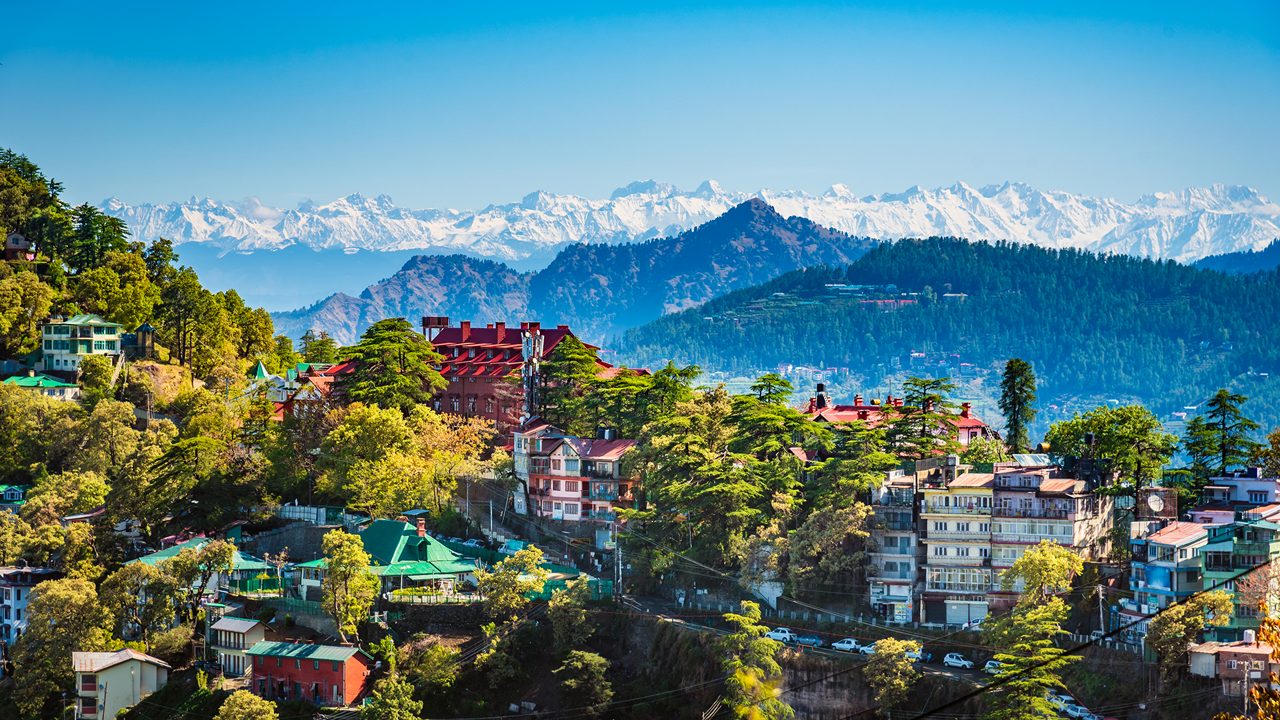 Snowy mountains of Shimla
